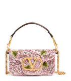Valentino Garavani small Locò shoulder bag with sequins, imported from the UK