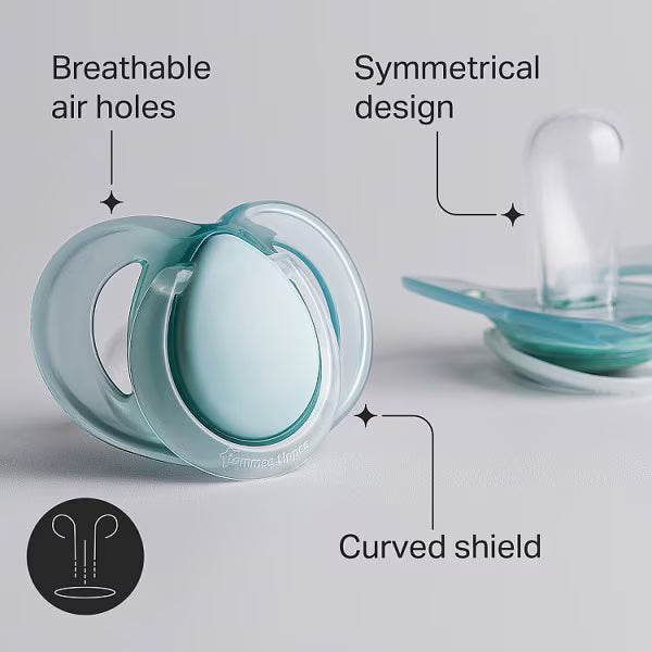 Tommee Tippee Night Soother 0-6m 2 pack (British brand)