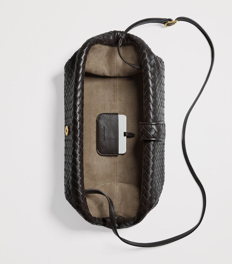 Bottega Veneta Lauren 1980 clutch bag with Intrecciato weave (British brand)