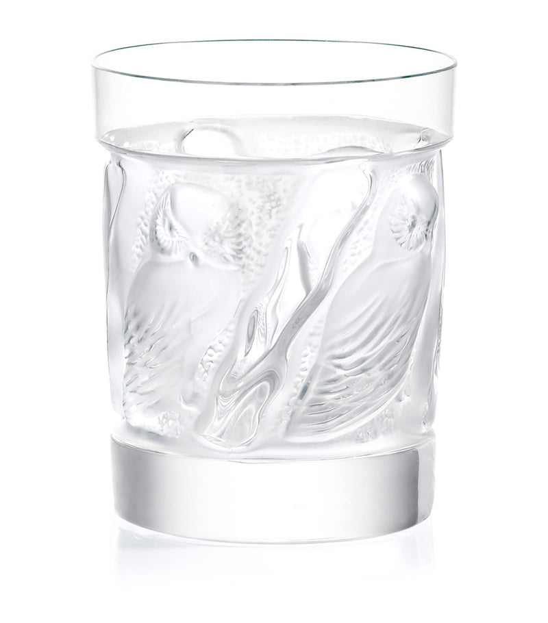 Lalique owl old fashion tumbler, UK version