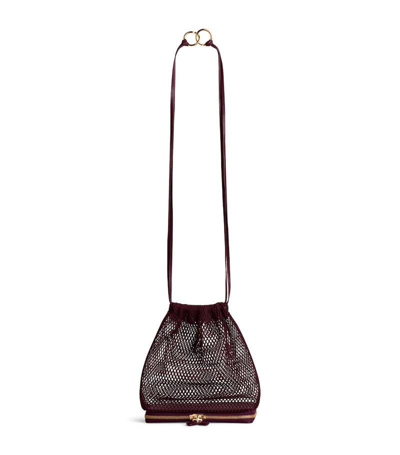 Alaïa mesh Pochon shoulder bag with stitched exterior (British brand)