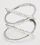 Eva Fehren blackened white gold diamond XX ring - British product