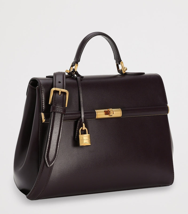 Dolce&Gabbana Marlene top-handle bag calfskin gold-tone hardware (British brand)
