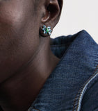Emily P. Wheeler yellow gold emerald topaz apatite earrings (British brand)