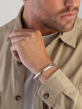 Sterling silver torque id bangle for men (British brand)