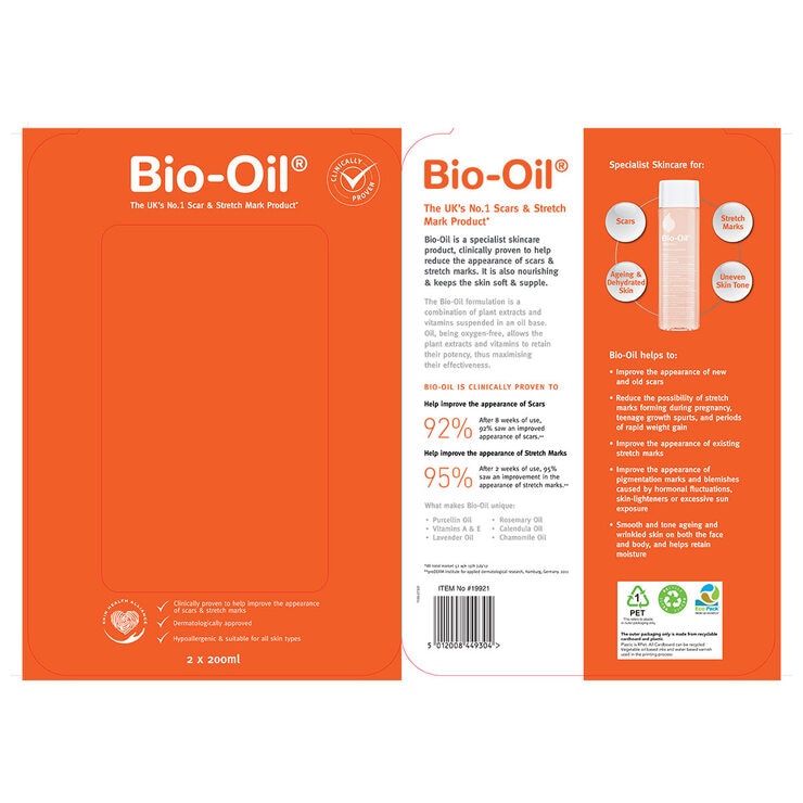 Bio-Oil body oil 2 x 200ml - British product