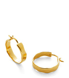 Monica Vinader small gold vermeil hoop earrings, UK version