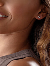 Next Silver Cubic Zirconia Circle Stud Earrings- Buy online at McGrocer