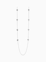 Next Silver Tone Heart Long Rope Necklace- Buy online at McGrocer