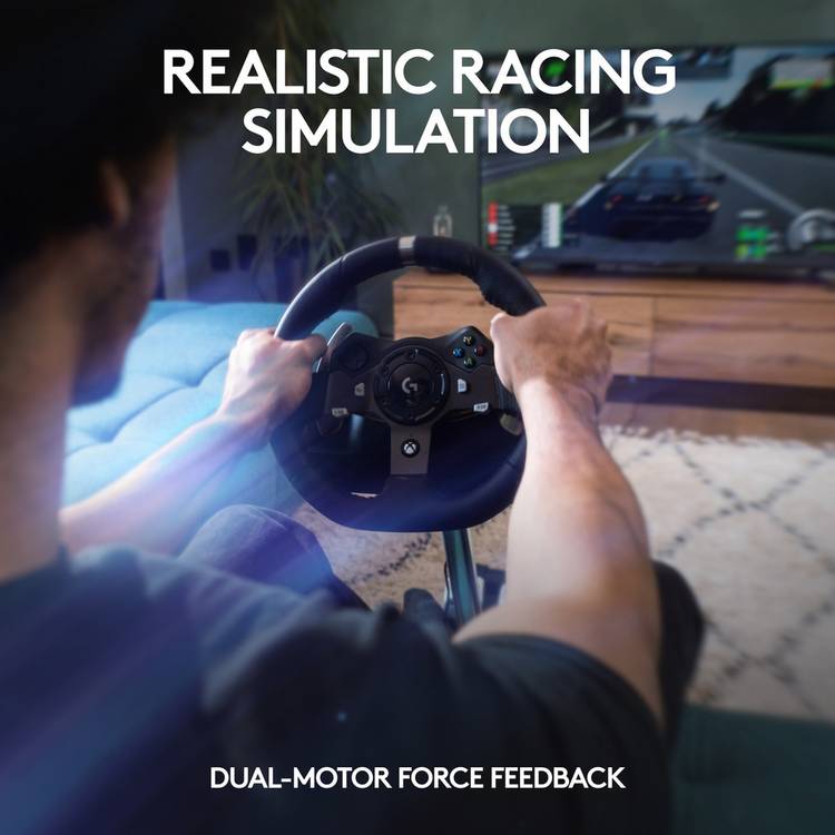 Logitech G920 steering wheel and G335 headset bundle - British product