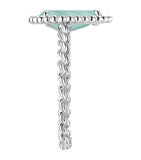 Boucheron Serpent Bohème ring in white gold with aquaprase gemstone (British brand)
