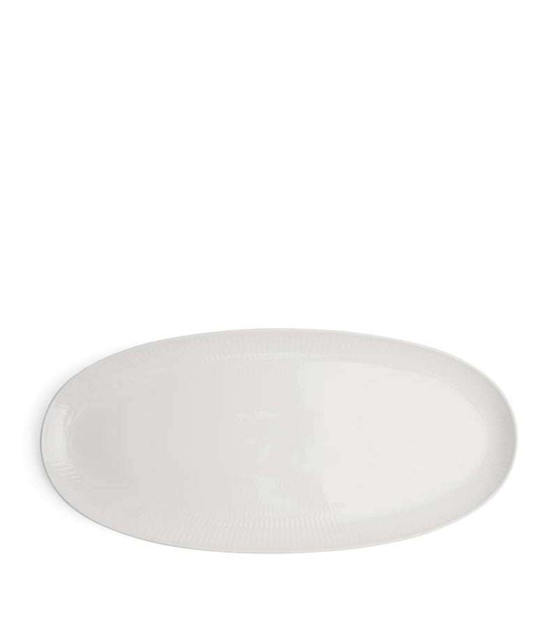 Royal Copenhagen White Fluted oval dish 37cm x 17cm, UK version