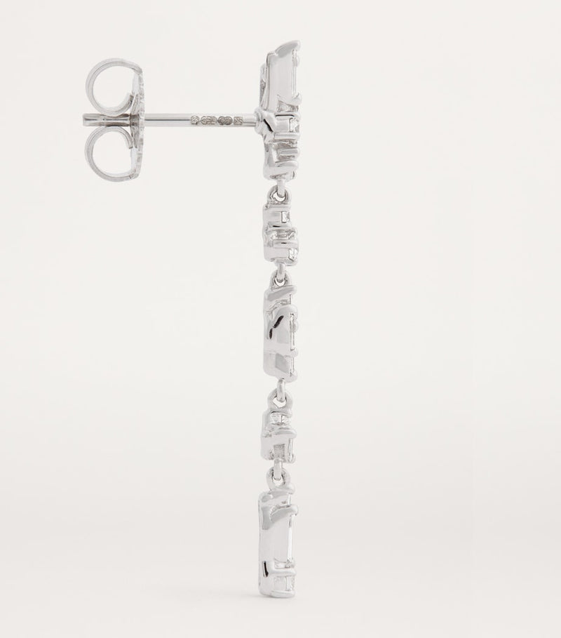 Suzanne Kalan Classic Sparkler earrings in white gold with diamonds (British brand)