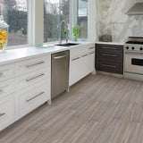 Golden Select Oyster vinyl flooring planks with foam underlay, UK version