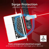 Masterplug 4-socket surge protected extension lead 1m - British product