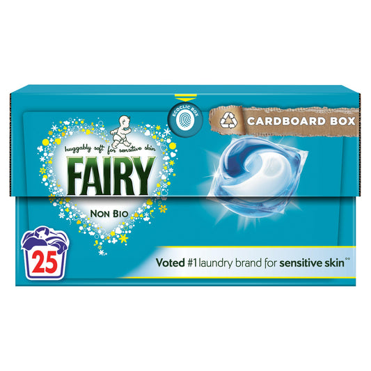 Fairy Non Bio All-in-1 Pods Washing Liquid Capsules Original 25 Washes detergents & washing powder Sainsburys   