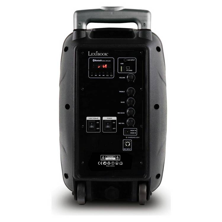 Lexibook K8250 Bluetooth trolley speaker with karaoke, imported from the UK