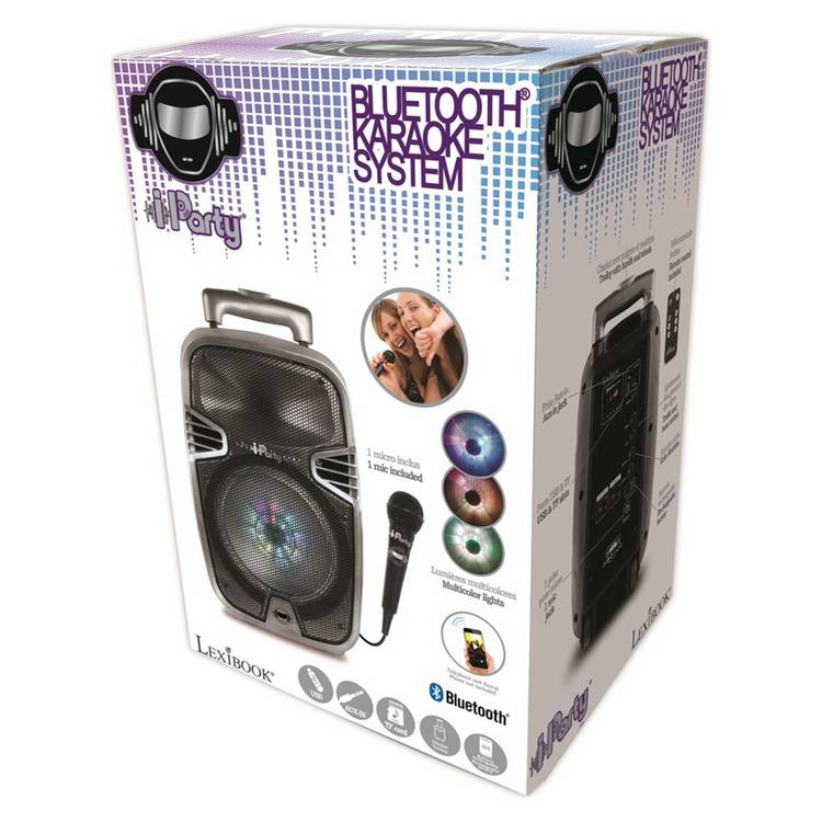 Lexibook K8250 Bluetooth trolley speaker with karaoke, imported from the UK