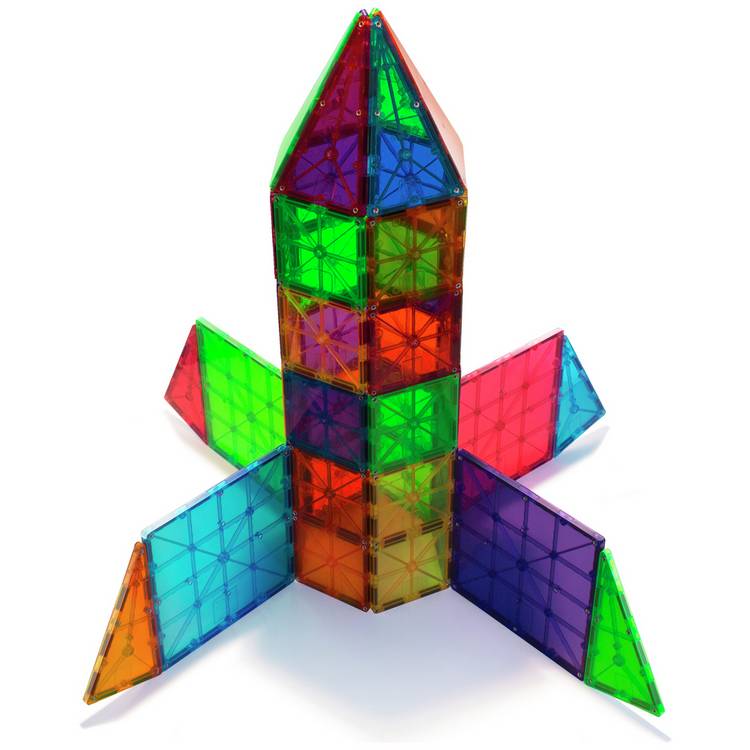 MAGNA-TILES Clear 100-piece magnetic building set - British product