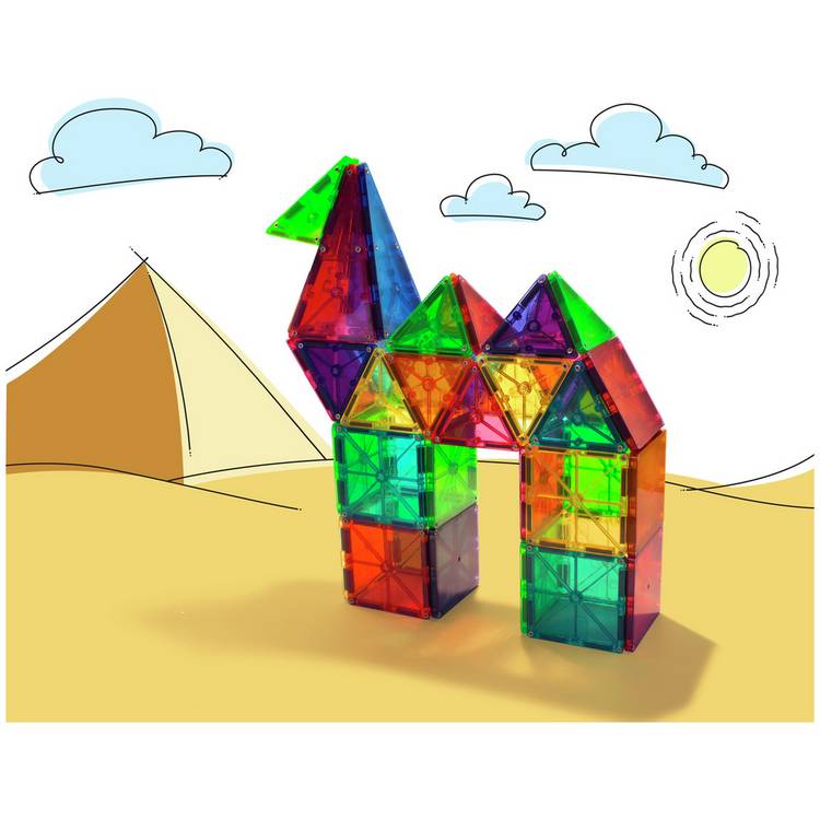 MAGNA-TILES Clear 100-piece magnetic building set - British product