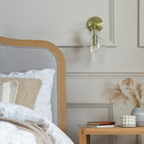 Argos Home Abas glass wall light brass (British brand)