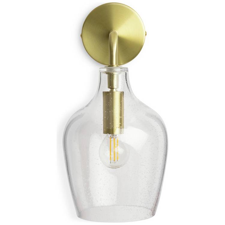 Argos Home Abas glass wall light brass (British brand)