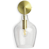 Argos Home Abas glass wall light brass (British brand)