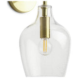 Argos Home Abas glass wall light brass (British brand)