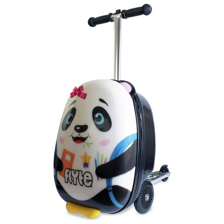Flyte Penni Panda folding tri scooter suitcase white - British product