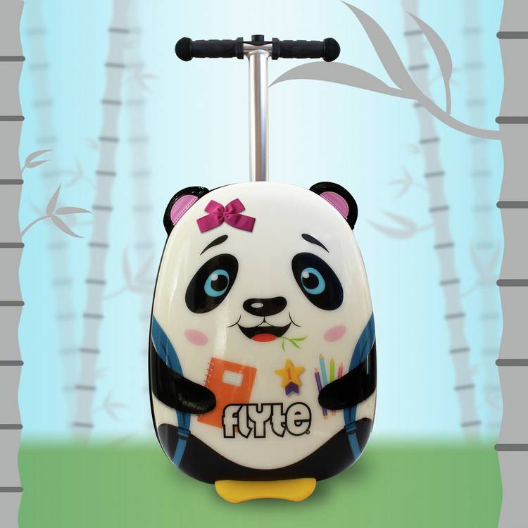 Flyte Penni Panda folding tri scooter suitcase white - British product