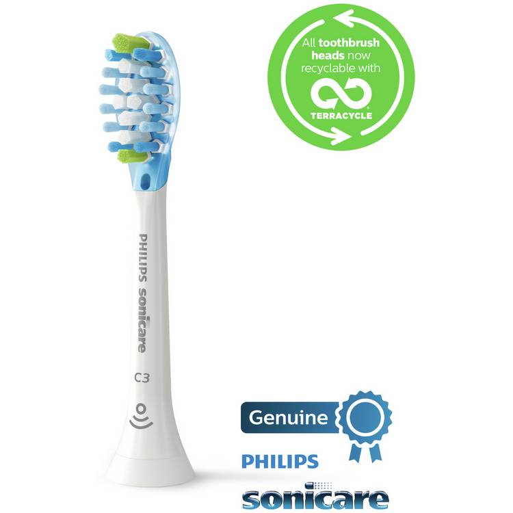 Philips Sonicare Premium Plaque brush heads white 4 pack, UK version