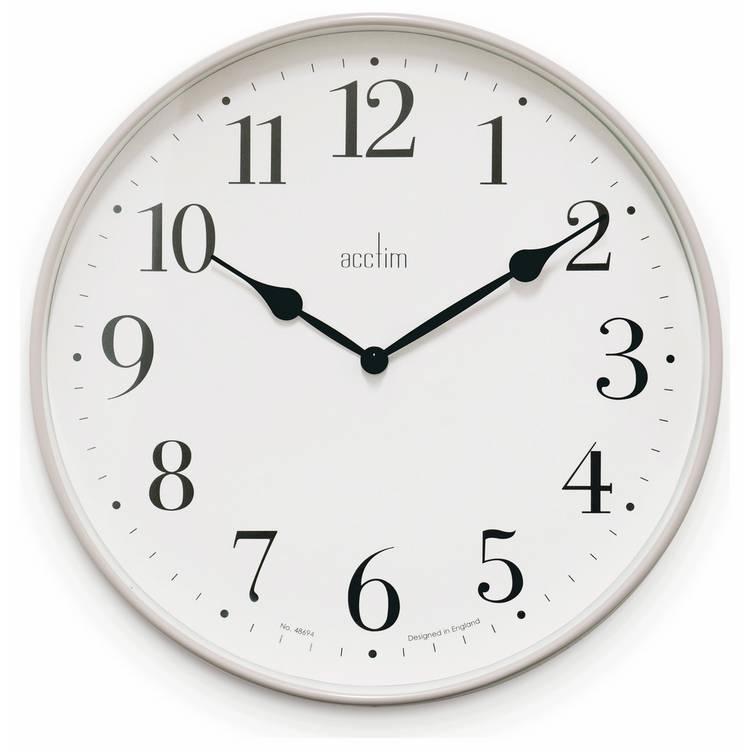 Acctim Country analogue wall clock Latte 30cm - British product