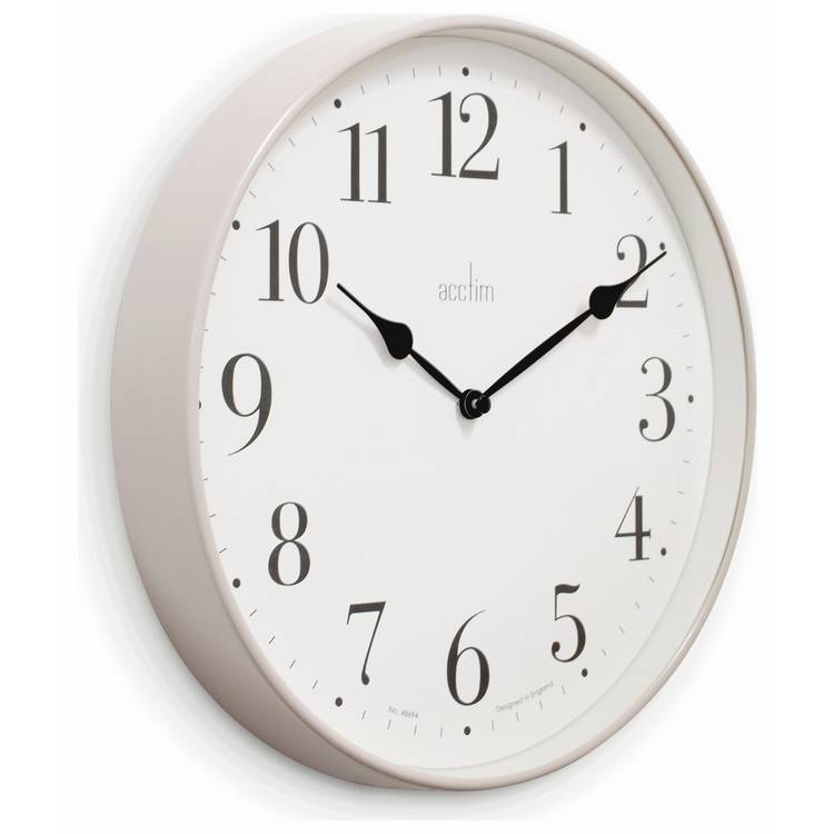 Acctim Country analogue wall clock Latte 30cm - British product