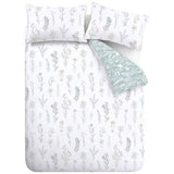 Bianca Cotton wild flowers white bedding set super king, UK version