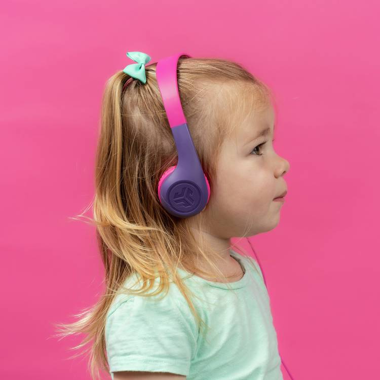 JLab JBuddies Pop kids wired on-ear headphones pink (British brand)
