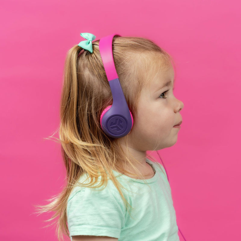 JLab JBuddies Pop kids wired on-ear headphones pink (British brand)