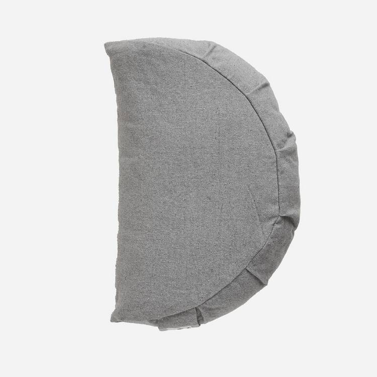 Decathlon half moon yoga cushion grey 45cm wide, UK version