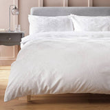 Argos Home white embossed floral bedding set single (British brand)