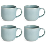 Habitat set of 4 stoneware mugs soft blue 370ml, imported from the UK