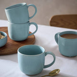 Argos Habitat Set of 4 Reactive Stoneware Mugs Soft Blue 370ml- Buy online at McGrocer