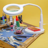 Lightcraft Compact LED Magnifier Desk Lamp white - British product