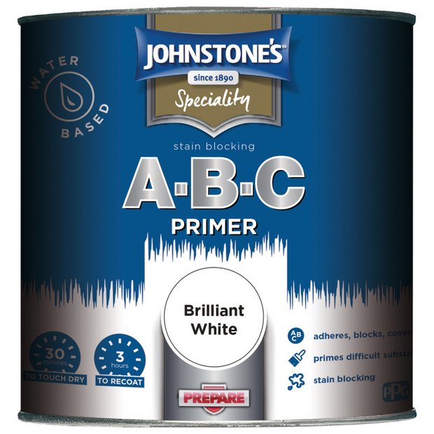 Johnstone's primer sealer Brilliant White 1L - British product