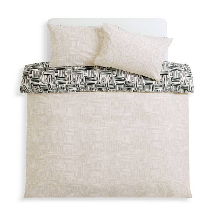 Habitat reversible check bedding set single - British product