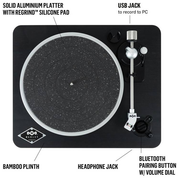 House of Marley Stir It Up belt drive turntable (British brand)