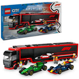 Argos LEGO City F1 Truck with RB20 & AMR24 F1 Cars Toy Playset 1086 Pieces- Buy online at McGrocer