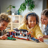 LEGO City F1 Truck playset with RB20 and AMR24 cars, British brand