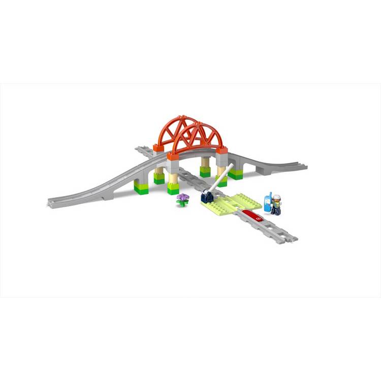 LEGO DUPLO train tracks bridge expansion set 42 pieces (British brand)