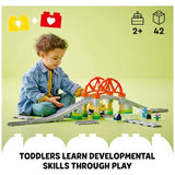 LEGO DUPLO train tracks bridge expansion set 42 pieces (British brand)