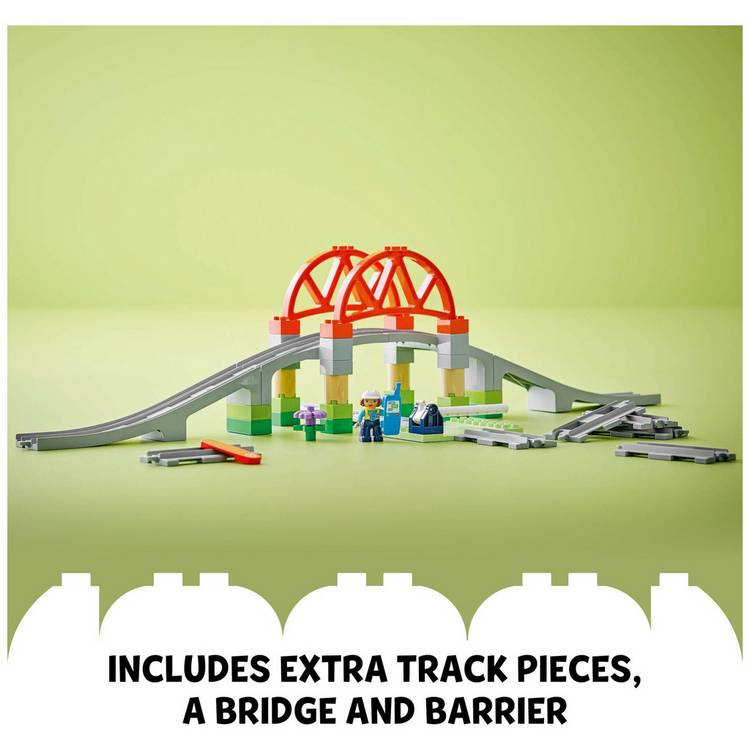 LEGO DUPLO train tracks bridge expansion set 42 pieces (British brand)