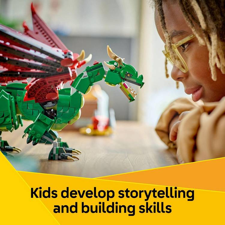 LEGO Creator Medieval Dragon building set with 715 pieces, UK version